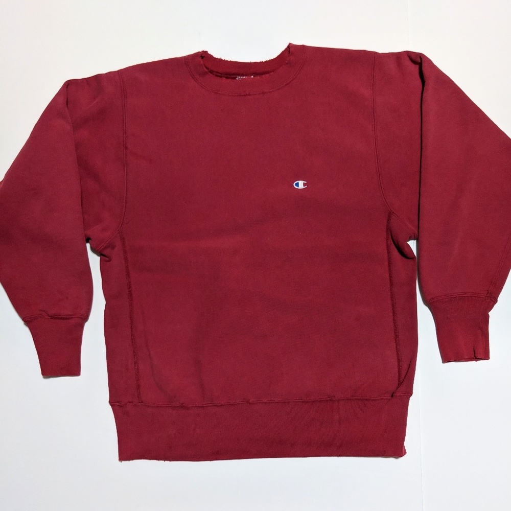Vintage Champion Reverse Weave Red Sweatshirt L